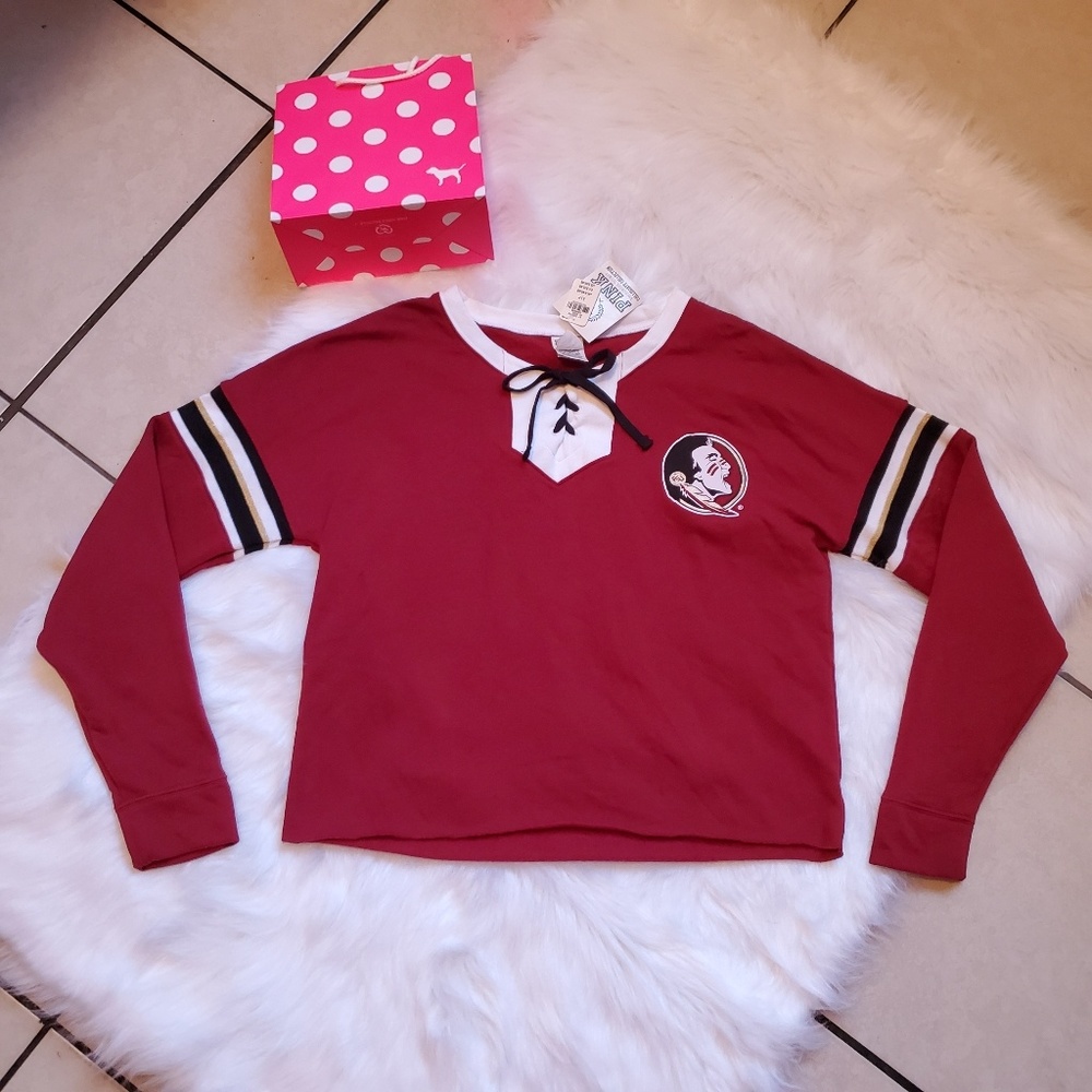 VS PINK FSU Seminoles Tie Up Shirt